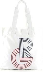Sac Lacoste blanc Roland Garros Shopping Bag RG Marine Rouge