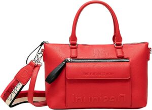 Desigual PU Hand Bag, Handbag Femme, Rouge, Taille Unique