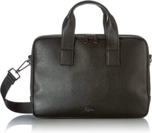 Sac Lacoste cuir: Lacoste NH3279SQ, Computer Bag Homme, Noir, Taille Unique