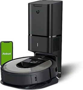 iRobot Aspirateur robot connecté Roomba i7+ - Brosses anti-emmêlement poils animaux - Navigation intelligente - Recharge et reprise du travail - Contrôle vocal - Ciblage zone ou pièce - Auto-vidage
