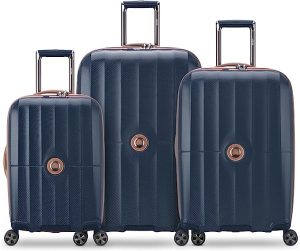 Sac de voyage: DELSEY PARIS - ST TROPEZ - Valise rigide extensible - set de 3 valise - Bleu marine