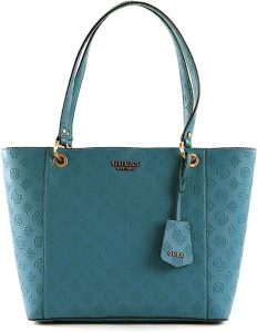 SAC GUESS FEMME:GUESS Noelle Elite Tote Teal Logo