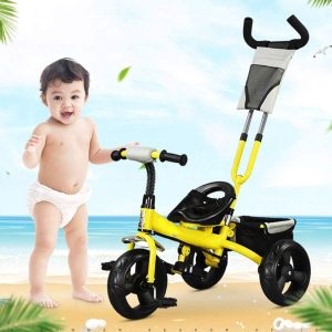 WDBBY Pliable Tricycle Tricycle de vélos enfants for enfants peuvent pousser et tour à double usage poussette bébé vélo