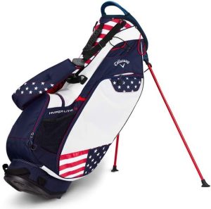 Sac de Golf Callaway: Callaway Golf 2018 Hyper Lite 3 Stand Bag, Red/White/Blue, Double Strap