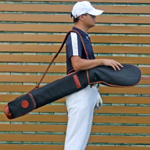 Sac de Golf Cuir luxe :Tourbon Sac de transport en toile imperméable pour club de golf pour homme et femme