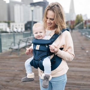 Sac à dos porte bébé: Ergobaby Porte-bébé, maille Omni 360 Cool Air Mesh à 4 positions pour nouveau-né et tout-petit (0-4 ans), porte-enfant et sac à dos ergonomiques, bleu nuit
