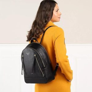 Michael Kors Sac Noir: Michael Kors LG Backpack, Bag Femme, Taille Unique