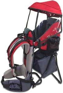Sac à dos porte bébé randonnée: Porte bébé Support Dorsal Transporteur pour l'enfant pour Les randonnées et l'excursion Rouge par Pawsfiesta