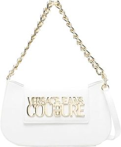 Sac Versace Blanc: VERSACE JEANS COUTURE Borsa a mano effetto saffiano con placca logo | 3ASDB74VA4BL2ZS467 003 BIANCO