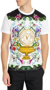 T-Shirt Versace Jeans Couture: Versace Jeans Couture Homme t-Shirt V-Emblem White - Multicolor