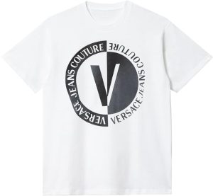 T-Shirt Versace Jeans Couture: Versace T-Shirt Uomo Jeans Couture New V Emblem 74gahi07.003