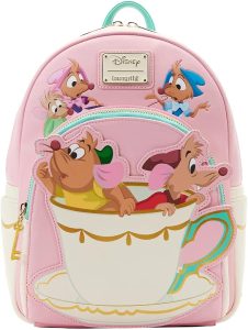 Sac Loungefly Disney : Loungefly Disney Cendrillon Gus & Jaq Mini sac à dos Tasse à thé