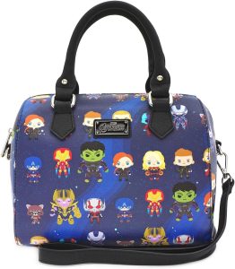 Sac a main Loungegly: Loungefly MVTB0077 Marvel The Avengers Chibi All Over Sac à main