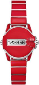 Montre Diesel Rouge: Diesel Montre pour homme Baby Chief Mouvement digitall-cd Boîtier 32mm avec bracelet en acier inoxydable DZ2192