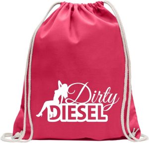 Dirty Diesel Design 2 sale Fun sac à dos sport sac de remise en forme Gymbag shopping coton avec cordon rose