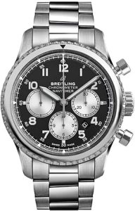 Montre Breitling Chronomat: Breitling Cadran noir Navitimer 8 Chronographe B01 Chronomètre 43 AB0117131B1A1