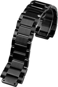 Bracelet Montre Hublot:SAAWEE Bracelet de montre classique en acier inoxydable massif pour homme et femme, pour Hublot 27-19 mm, 21-13 mm, Yubo 23-17 mm bracelet de montre de rechange