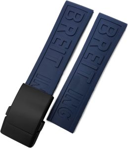 Bracelet Montre Breitling : Wscebck Band de Montre en Caoutchouc 22mm 24mm Ajustement pour Breitling Superocean Heritage Avenger Challenger Woven Silicone étanche Solide de Montre Douce
