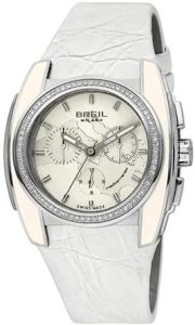 Breil - BW0512 - Montre Femme - Quartz - Analogique - Chronographe - Bracelet Cuir Blanc